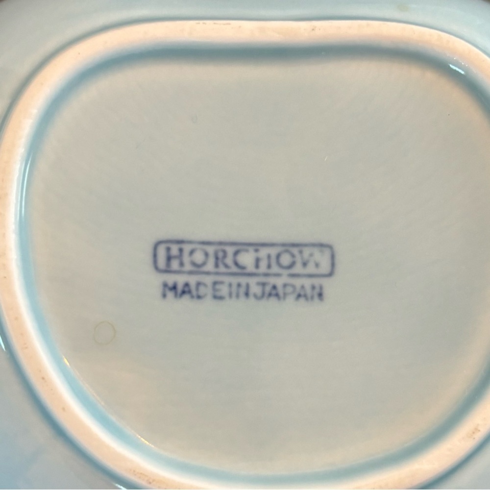 Horchow Apple Shaped Bowls  Japan 5” Set of 3 Vintage Green, Yellow, Blue Pastel - Picture 2 of 7